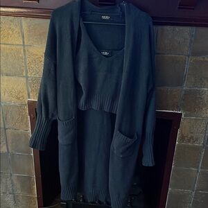 AKIRA Navy Blue Cardigan and Top Set